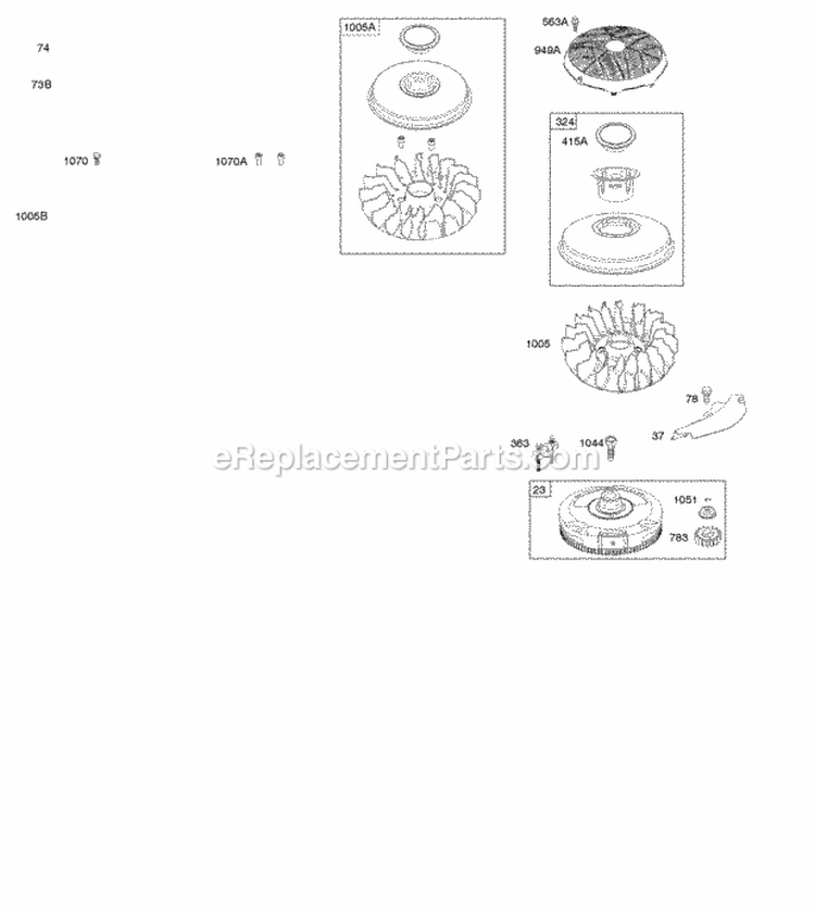 Flywheel Governor Spring Diagram and Parts List for 31P677-0123-B1  Briggs and Stratton Engine